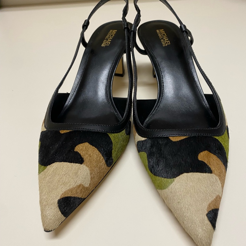 Michael Kors Camouflage Slingback Heels